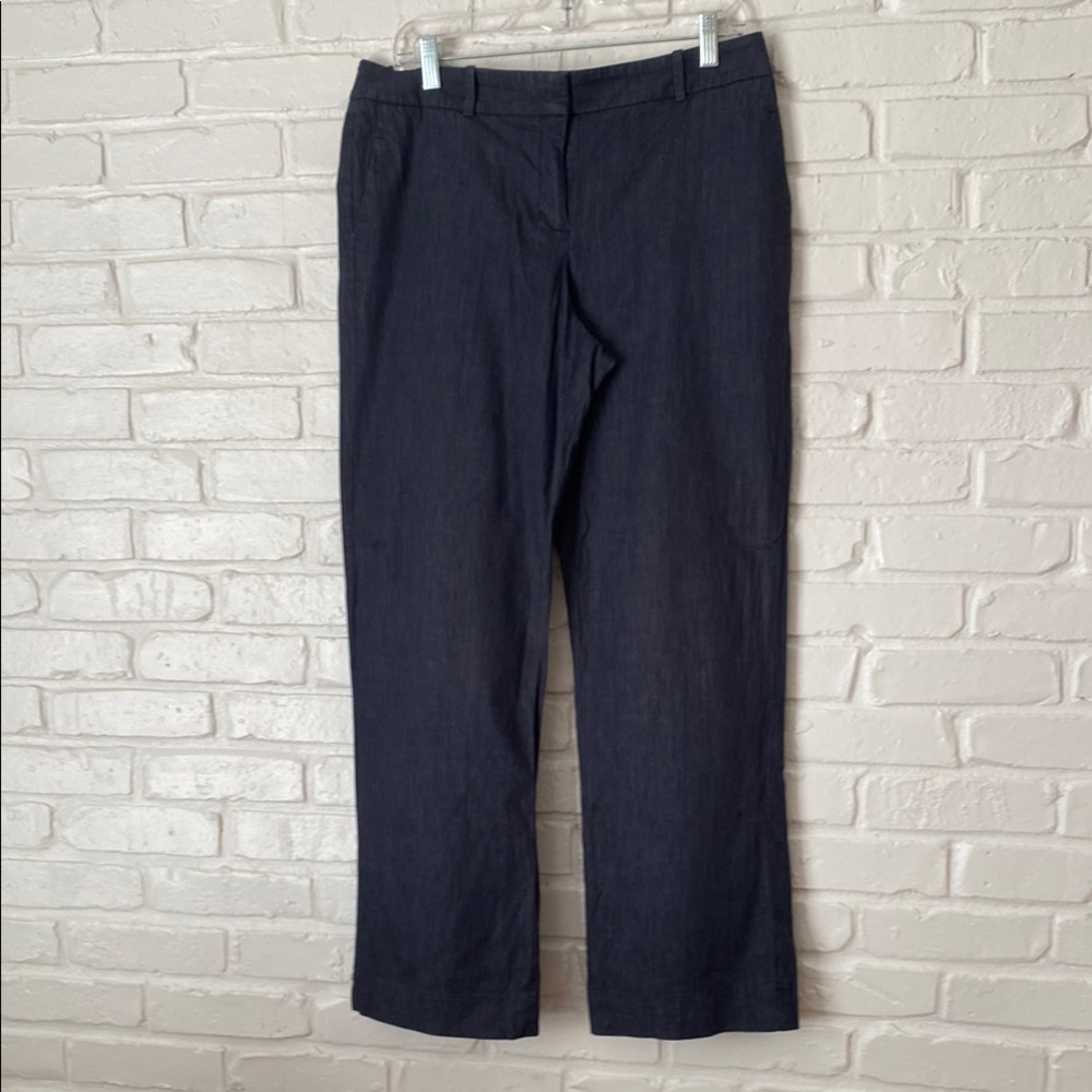 Ann Taylor Loft Navy Heathered/Denim looking Trousers - 10